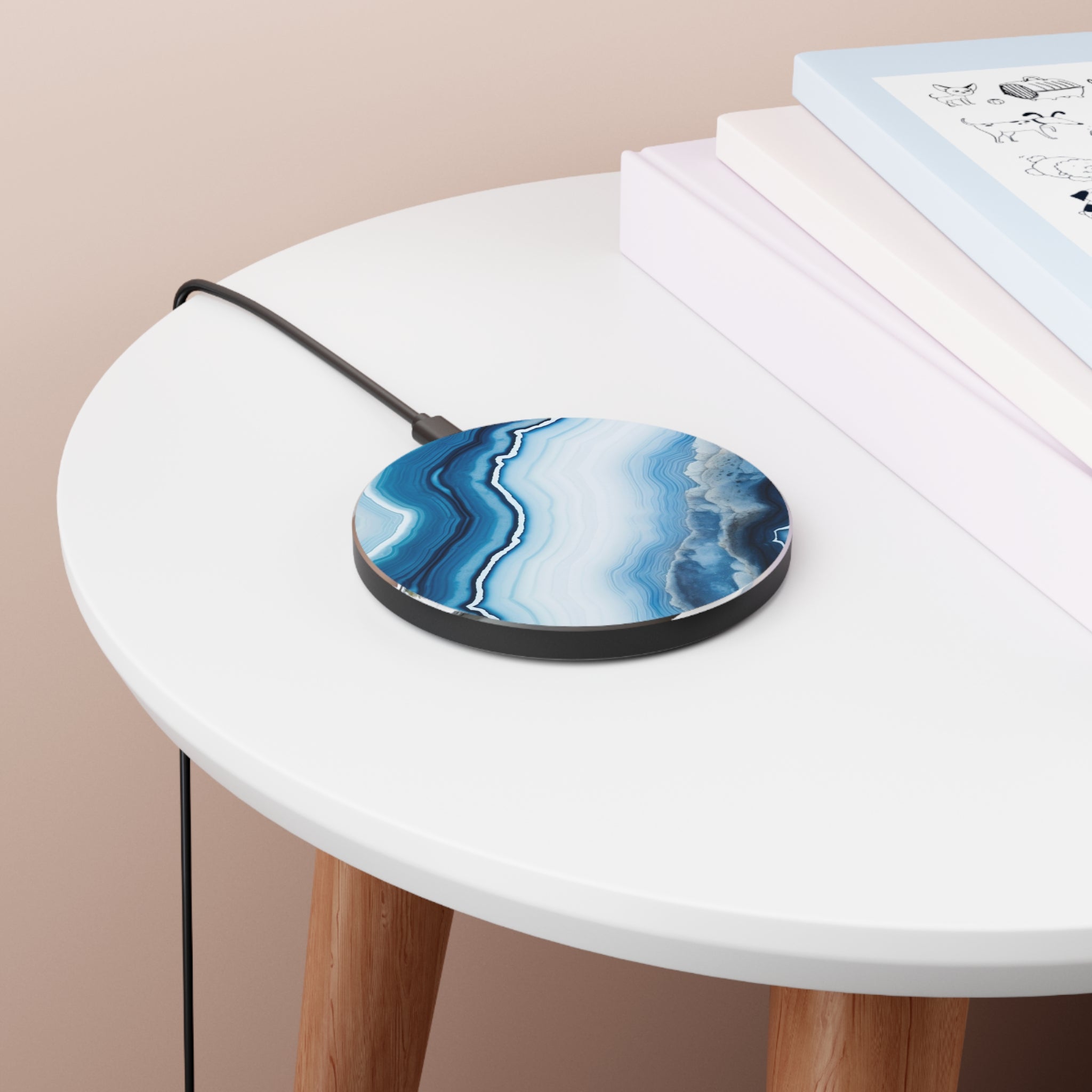 Blue Waves of Marble - Wireless Charger