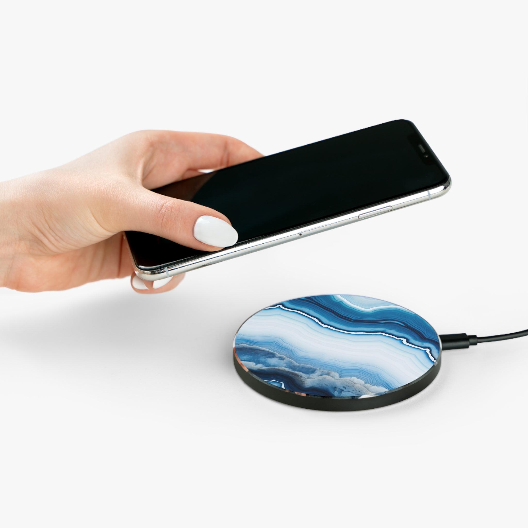 Blue Waves of Marble - Wireless Charger