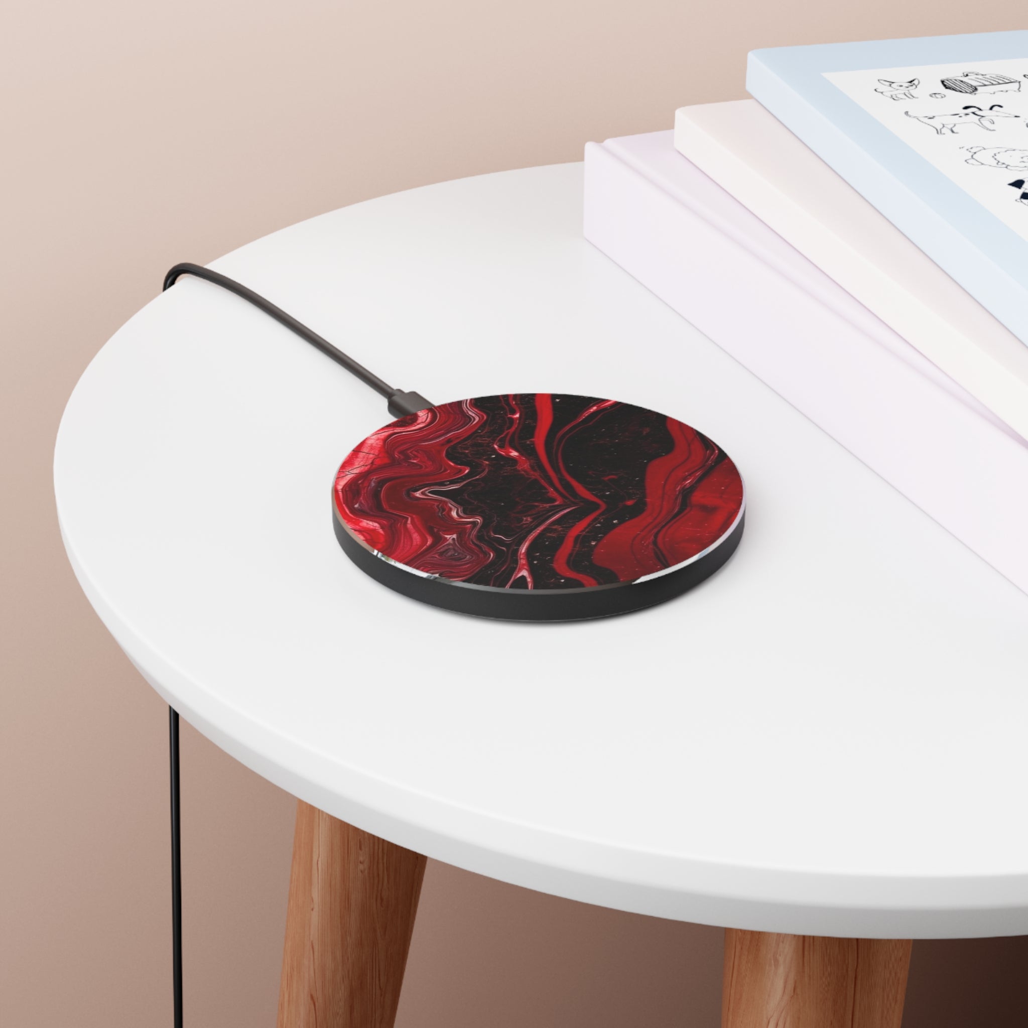 Fiery Obsidian - Wireless Charger