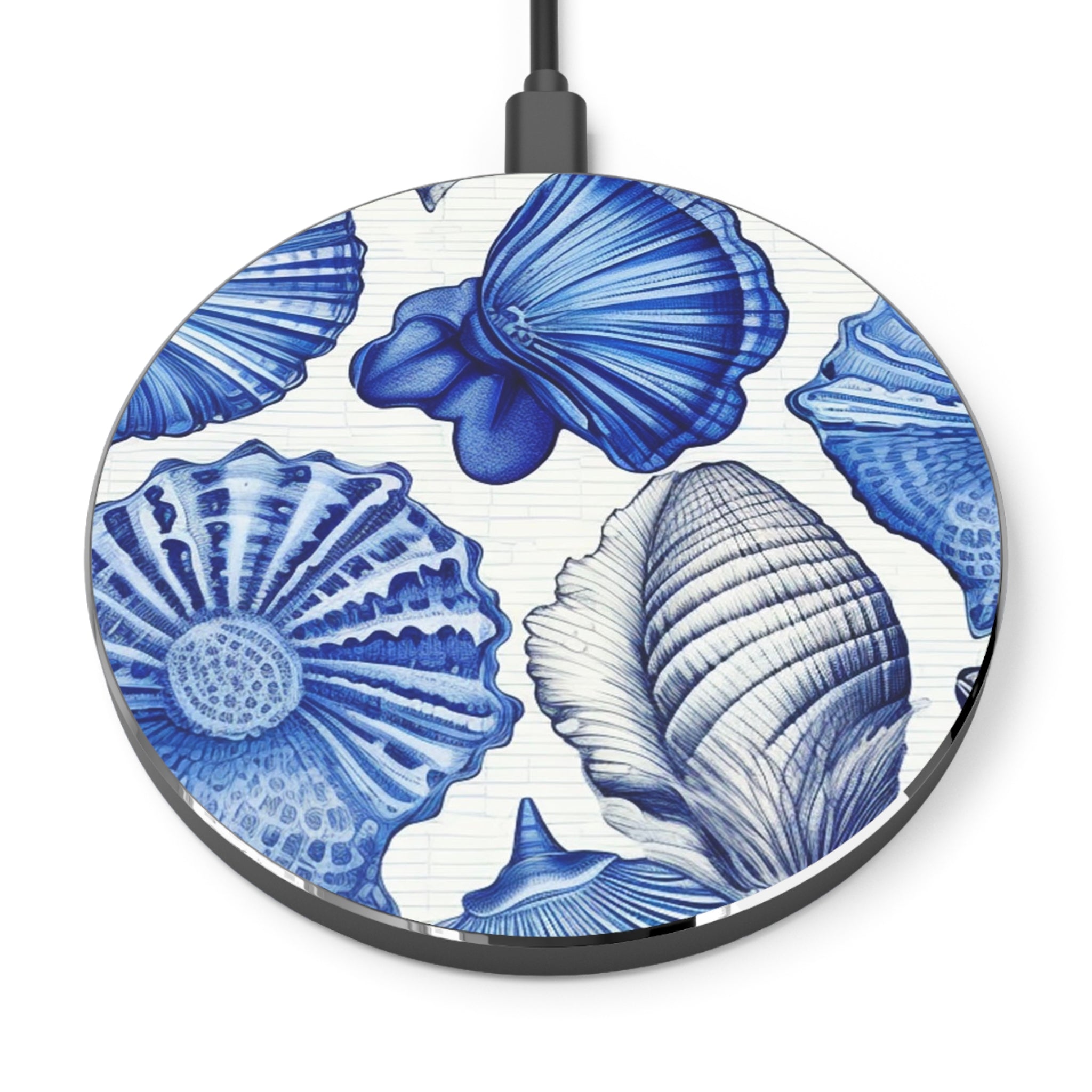 Shells from a Blue Beach - Wireless Charger