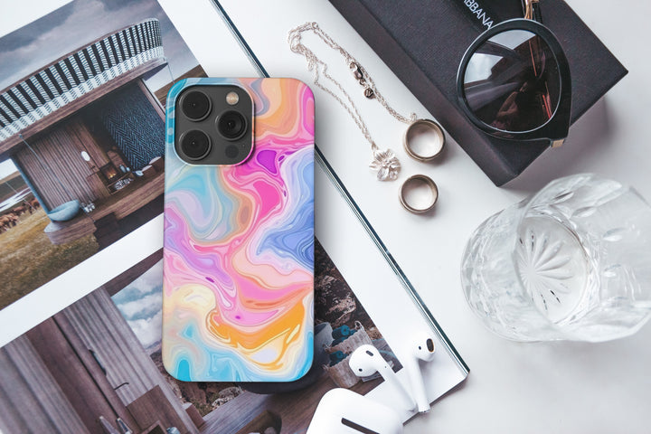 Cotton Candy Swirl -   iPhone 14 Plus - Phonecase By Lollobello