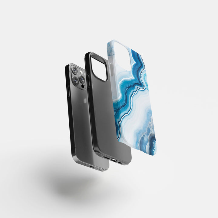 Blue Waves of Marble -   iPhone 12 - Phonecase By Lollobello