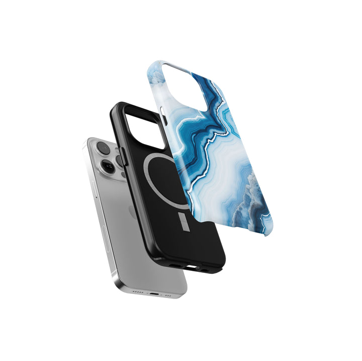 Blue Waves of Marble -   iPhone 14 Pro - Phonecase By Lollobello