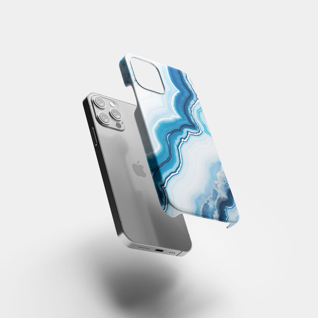 Blue Waves of Marble -   iPhone 14 - Phonecase By Lollobello