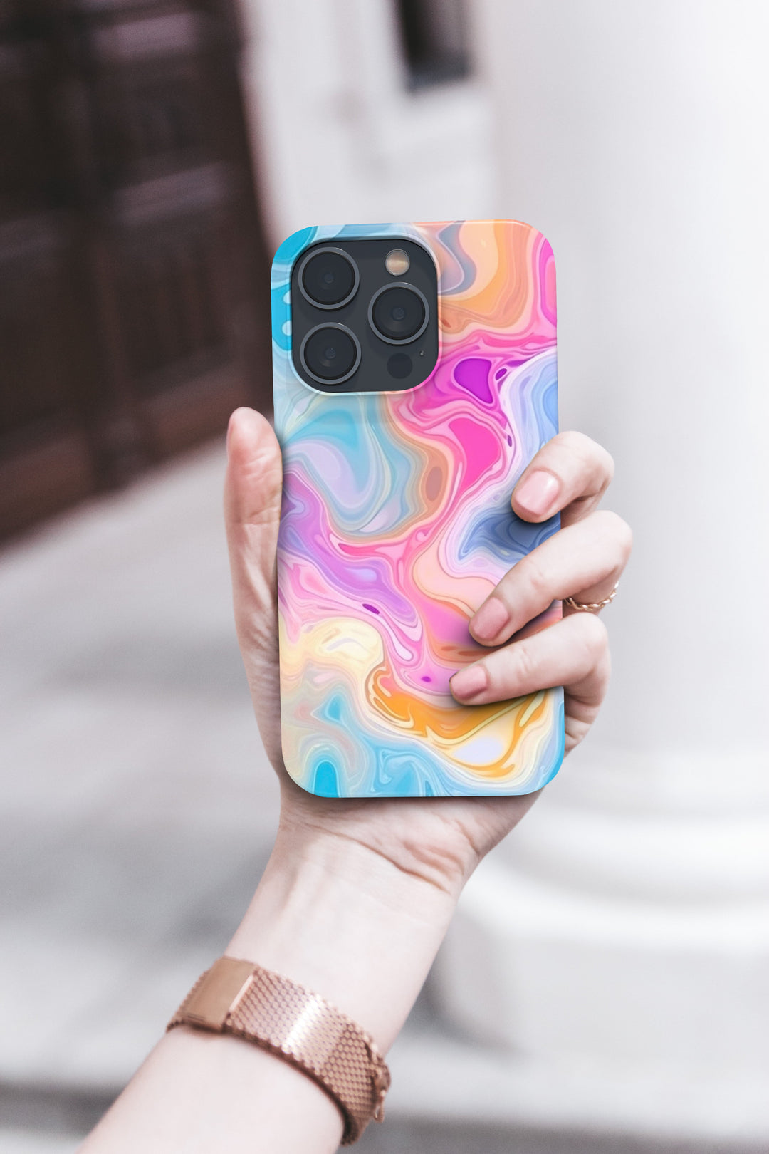 Cotton Candy Swirl -   iPhone 14 Pro - Phonecase By Lollobello