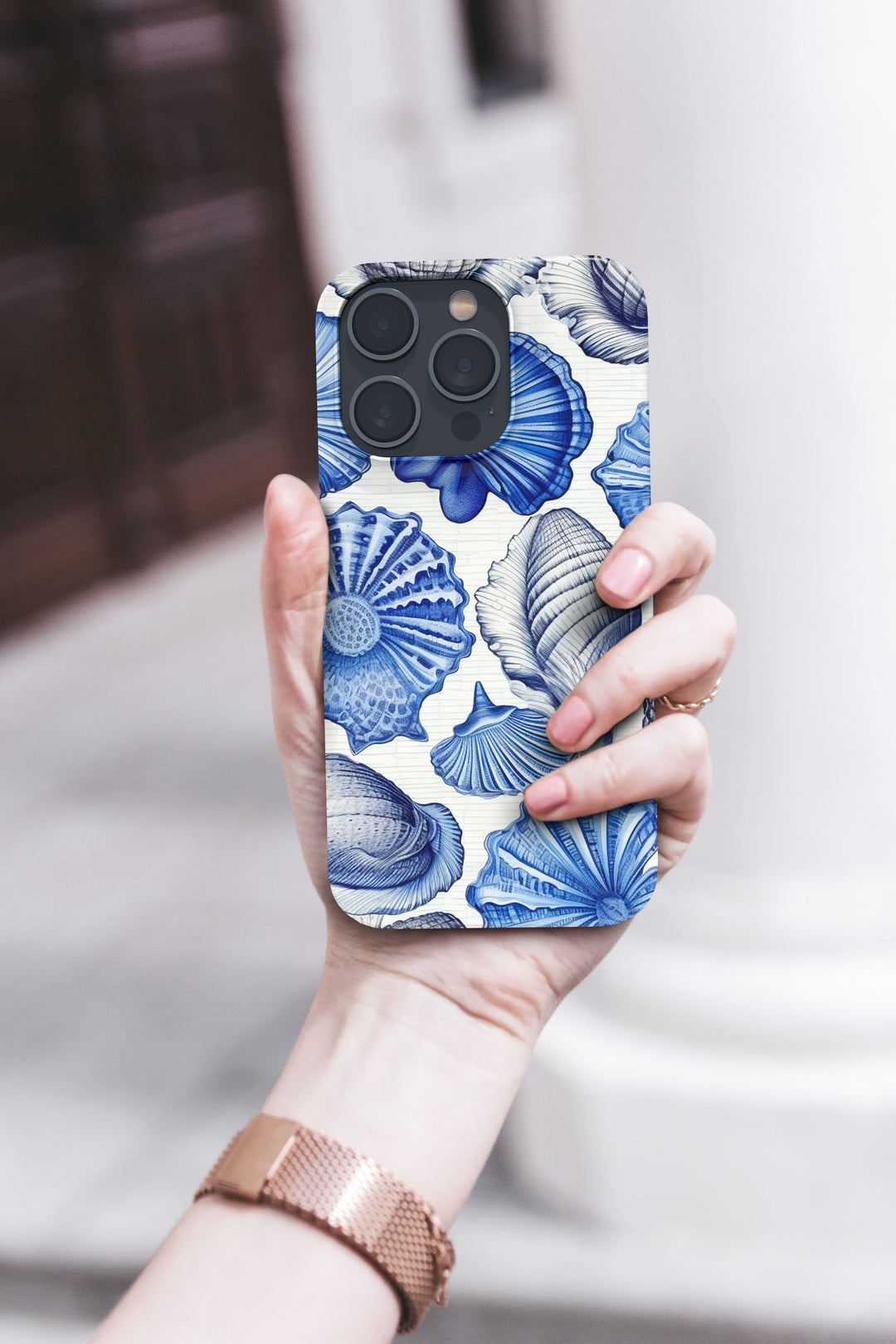 Shells from a Blue Beach -   iPhone 13 mini - Phonecase By Lollobello