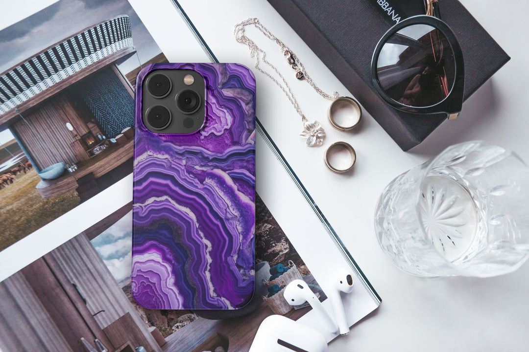 Purple Geode -   iPhone 13 - Phonecase By Lollobello