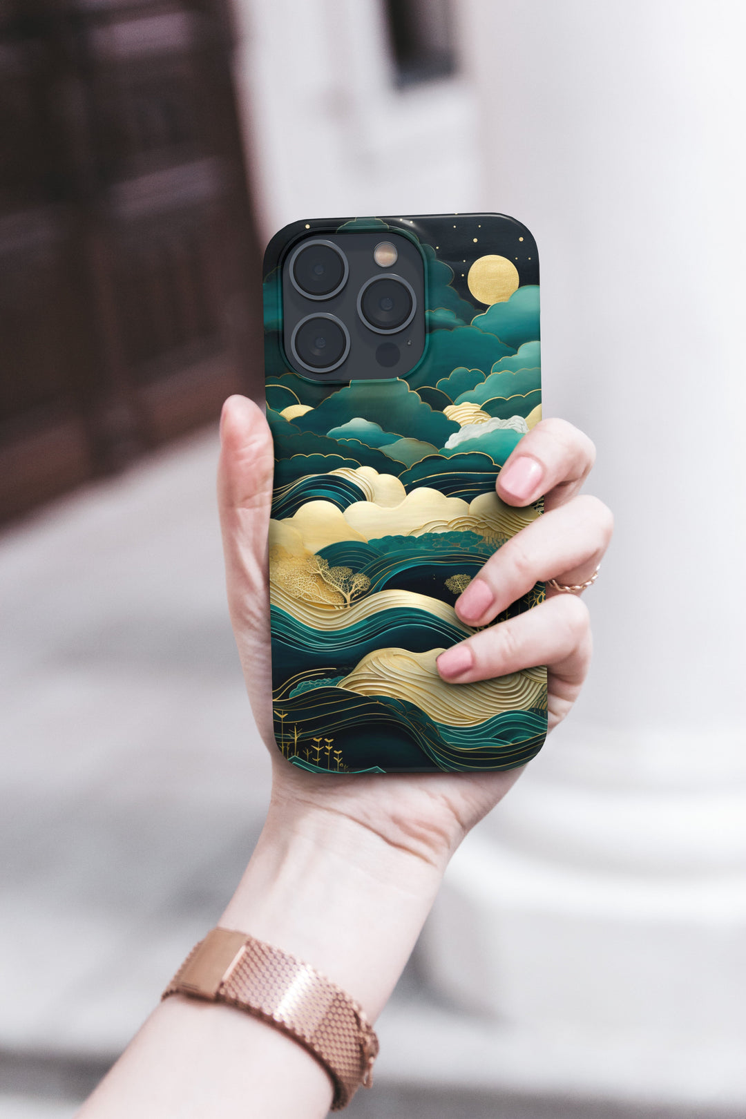 Gilded Jade Dream -   iPhone 14 Pro Max - Phonecase By Lollobello