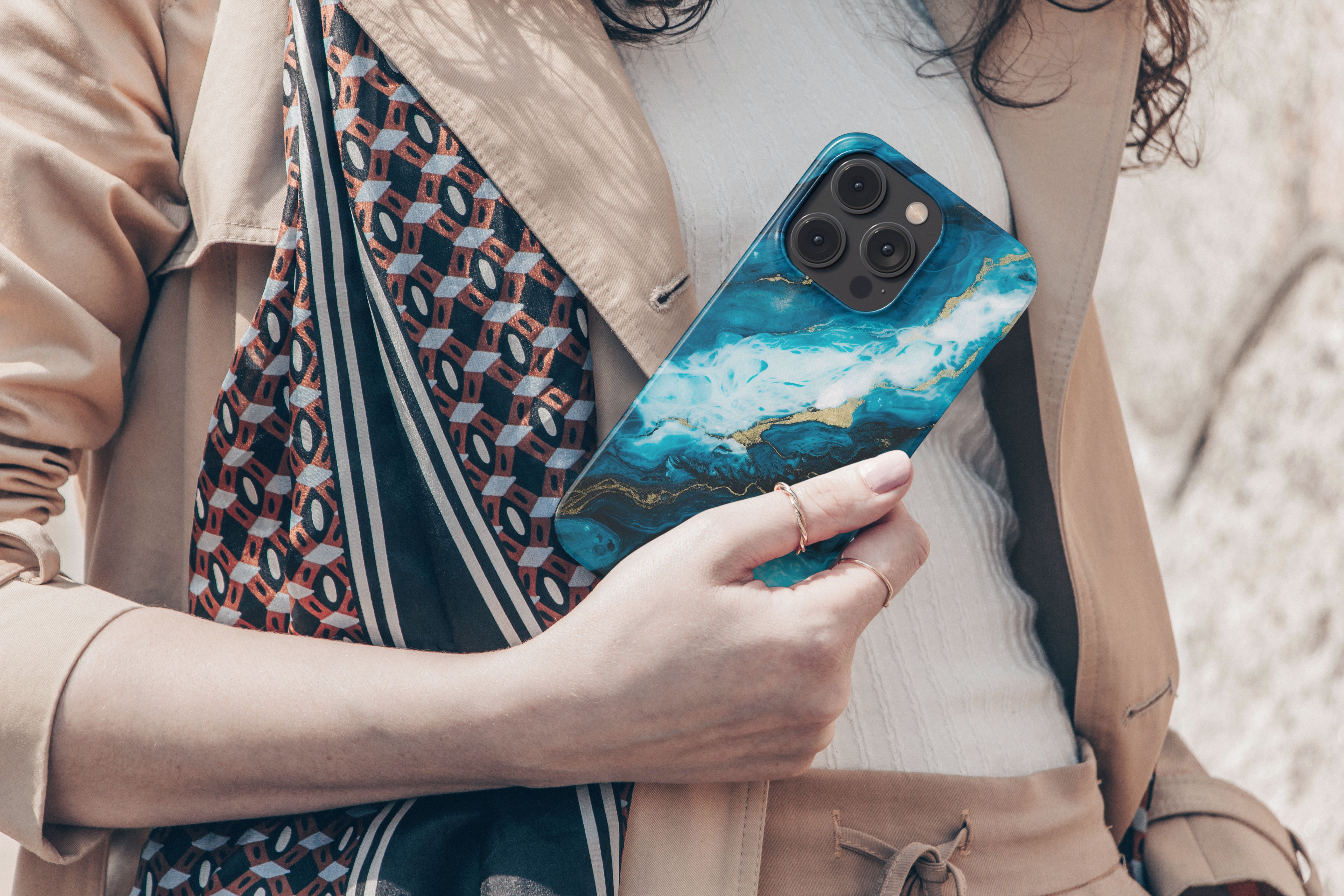 Sapphire Marble - iPhone 7 - Fodral från Lollobello