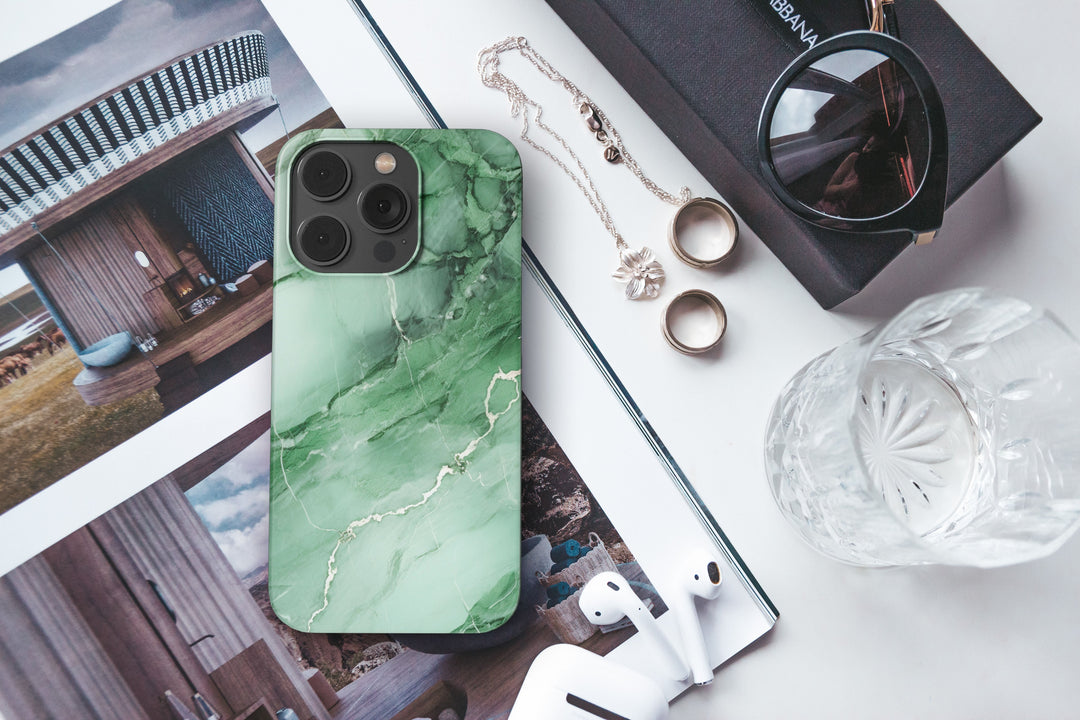 Emerald Marble -   iPhone 13 mini - Phonecase By Lollobello